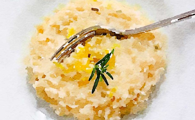 Risotto al limone, zenzero e rosmarino