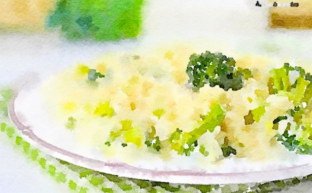 Risotto ai broccoletti e erbette